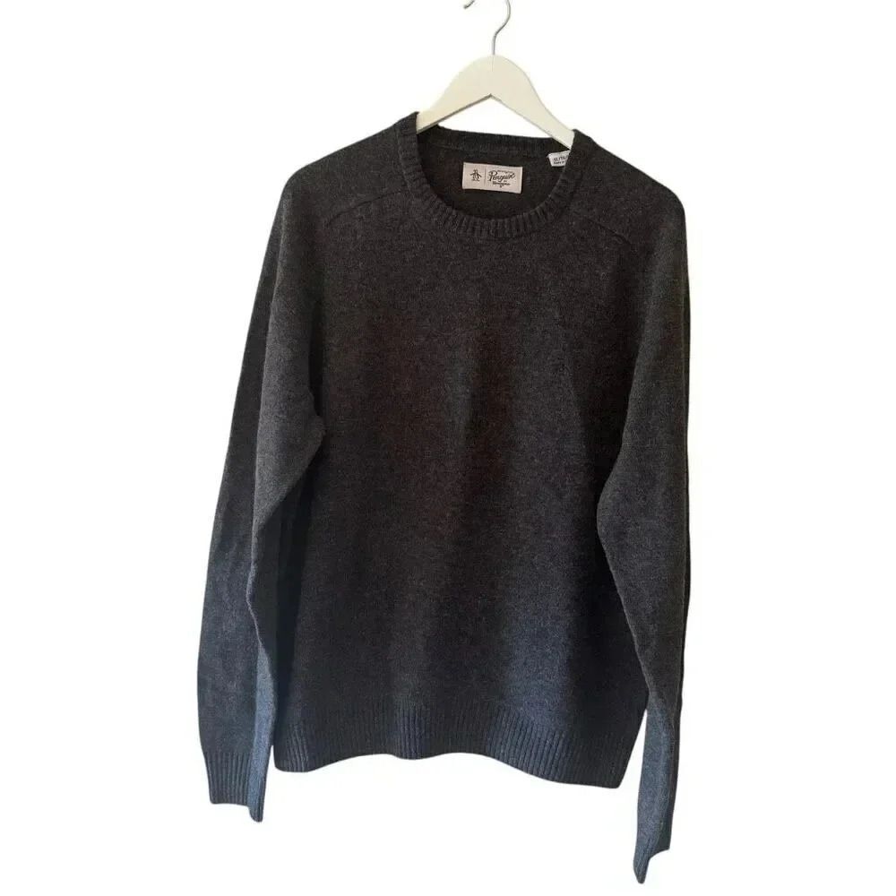 Original Penguin by Munsingwear Crewneck Sweater Men’s Lambs Wool Sz XL # 2330